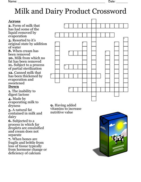 The Crossword Solver found 30 answers to "Coagulated dairy product", 4 letters crossword clue. . Dairy product crossword clue